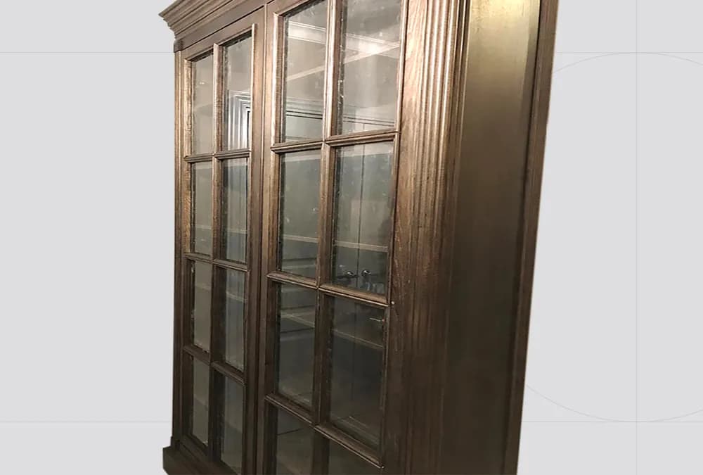 Шкаф книжный из массива ясеня «Руст»