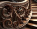 Ornate spiral staircase showcases ancient architectural elegance generated by artificial intelligence
